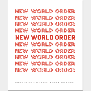 New world order typography Posters and Art